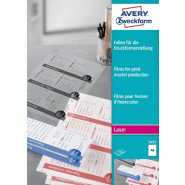 Avery Zweckform Film A4 pour imprimantes laser, pour la - 3491