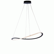 BeLight Suspension Raky métal noir, LED CCT intégrée, télécommande, câbles réglables d.70 cm, look moderne et pratique - noir 8057724582222