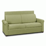 CANAPÉ 2- BELLE EPOQUE CANAPEXPRESS  LATTES 120CM MATELAS MÉMORY  22CM TÊTE DE LIT INTÉGRÉE  TWEED VERT LIME