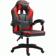 CLP Chaise de bureau Orkney similicuir Noir / Rouge - rouge plastique 324956 CLP Chaise de bureau Orkney similicuir Noir / Rouge - rouge plastique 324956