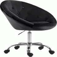 CLP Tabouret de travail London en velours Velours HBT: 85x65x57 cm Noir - noir textile 327562 CLP Tabouret de travail London en velours Velours HBT: 85x65x57 cm Noir - noir textile 327562