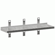 Diamond - Etagère murale perforée, 3 consoles et 3 crémaillères - réf. G123-SE3 - AKS-G123-SE3