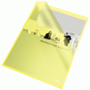 Esselte Boîte de 100 pochettes coin, format A4, en PP grainé 110µ, jaune - 54842