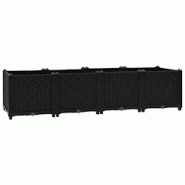 Helloshop26 - Jardinière lit surélevé plantes fleurs jardin 160 x 40 x 38 cm polypropylène noir 02_0000920 - 3000072551537 Helloshop26 - Jardinière lit surélevé plantes fleurs jardin 160 x 40 x 38 cm polypropylène noir 02_0000920 - 3000072551537