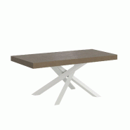 Itamoby Table Extensible 90X120/380 Cm Volantis Premium Tourterelle Structure Blanc - gris 8050598907443