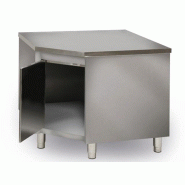 Meuble d'angle inox bas central P 700 mm