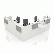 Bureau d'accueil en angle façade en tissu Bureau d'accueil en angle façade en tissu