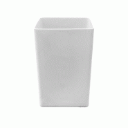 PLAST'UP ROTOMOULAGE Pot de fleur carré suerte 109l - BLANC - blanc plastique 0750122554492