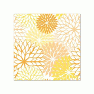 Serviettes, 3 plis pliage ¼ 25 cm x 25 cm jaune "Floralies" (280 unités) PAPSTAR - jaune papier 89391