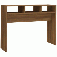 Table console Chêne marron 105x30x80 cm Bois d'ingénierie Modèle Terrasse Levant Prime - 815941