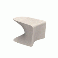 Tabouret bas design in & out WING - écru granit
