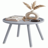 CLP Table d'appoint Busan Ø 40 cm Plastique HBT: 45x40x40 cm Gris clair - gris 328347