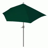 Décoshop26 - Parasol demi-rond pour balcon uv 50+ polyester/aluminium 3kg 270 cm vert sans pied 04_0007903 - aluminium 3000262355747