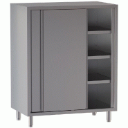 Diamond - Armoire haute, portes coulissantes professionnel – AR167V1-SH7 - gris inox AKS-AR167V1-SH7
