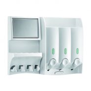 Distributeur de savon - homepluz  - 380 ml avec miroir x 3 chambres - hp-300-3w