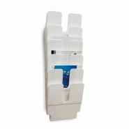 Durable Présentoir mural Flexiplus 6 A4, pour documents A4 portait, blanc - transparent plastique 1700008401