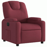 Fauteuil inclinable électrique Rouge bordeaux Tissu Modèle Elvoriax - 8721012168350