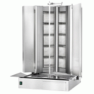 Grill Döner kebab gaz forme en V 2x5 brûleurs max 120 kg - moteur en bas