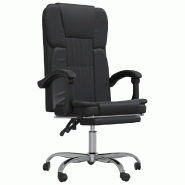 Helloshop26 - Chaise fauteuil siège pivotante de inclinable de bureau informatique étude similicuir noir 02_0024262 - noir métal 3000215340905