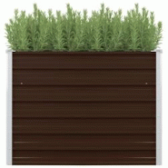 Helloshop26 - Jardinière surélevée marron 100 x 100 x 77 cm jardin plantes fleurs acier galvanisé 02_0000857 - 3000071921539 Helloshop26 - Jardinière surélevée marron 100 x 100 x 77 cm jardin plantes fleurs acier galvanisé 02_0000857 - 3000071921539