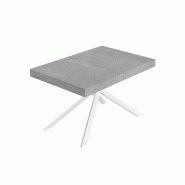 Itamoby Table Extensible Niket 140/224X80Cm Pieds Béton Blanc - gris multi-matériau VE0148TAVNIKE-CM-BI