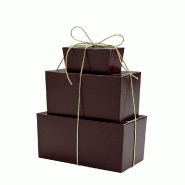 Mini ballotin moka intérieur or - 50g - 6,8x3,6x3,4cm - Paquet de 50