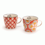 Mug Imany 30 cl x4 -  Décoré Rond Grès Amadeus 12.5x9.5 cm - multicolore Grès 3520071834160