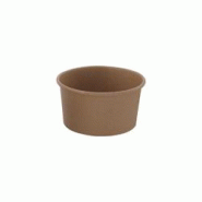 Nvase Ecolomique - 50 Pcs - Pot carton kraft brun - 270 ml, Diam: 9,6 cm, Hauteur: 5,3 cm - ECO210POB270 - marron en carton NVS210POB270