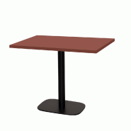 RestooTab - Table Round 110x70cm rosso jaipur fenix - rouge Bois manufacturé TB-ROURC-11070M-ROSS.J