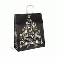 Sac Corben Noir kraft blanc poignées torsadées 35+14x41cm par 250 - 3700481692240 Sac Corben Noir kraft blanc poignées torsadées 35+14x41cm par 250 - 3700481692240