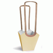 Sac intérieur plastifié kraft beige 6,5x6,5x13cm - par 10