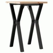 Table à manger cadre en Y 50x50x75,5cm bois de pin massif acier Modèle Nova Scandinave - 8721102675157