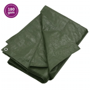 Vidaxl bâche 180 g/m² 3x3 m vert pehd 151530