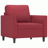 VidaXL Fauteuil Rouge bordeaux 60 cm Similicuir Modèle Aero Jardin Élite - Matériau naturel 359326