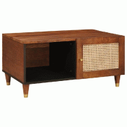 VidaXL Table basse 80 x 50 x 40 cm Bois de mangue massif Modèle Luna Cuisine - 4018884