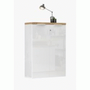Vivabita Matelpro - Armoire de bureau moderne H 115 cm blanc laqué/chêne Daisy - Moderne & Design -Blanc laqué/chêne - -Types de portes: Battante Vivabita Matelpro - Armoire de bureau moderne H 115 cm blanc laqué/chêne Daisy - Moderne & Design -Blanc laqué/chêne - -Types de portes: Battante