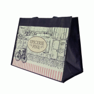 Cabas Polypropylène décor Epicerie fine 36x18 - Cabas Polypropylène décor Epicerie fine 36x18 -