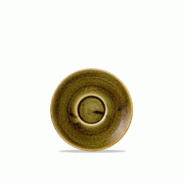 Churchill Sous-tasse espresso Plume Green en Stonecast - 118 mm - Finedine - PLGRESS1