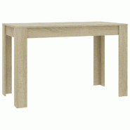 Décoshop26 - Table de salle à manger design moderne 120 x 60 x 76 cm bois d'ingénierie couleur chêne DEC036847 - Bois massif 3000261431411