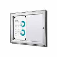 Exposiciónate Vitrine Intérieure Verrouillable 2x A4 Classement au Feu B1 SCS2xA4B1 - argenté aluminium SCS2xA4B1