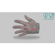 Gants sans manchette cotte de maille inox agro-alimentaire WILCOFLEX fabriqués en France - GCMWFINX-MN00/D Gants sans manchette cotte de maille inox agro-alimentaire WILCOFLEX fabriqués en France - GCMWFINX-MN00/D