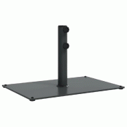 Helloshop26 - Base de parasol rectangulaire 60,5 x 41 x 38 cm avec 4 coussinets fer gris foncé 02_0047478 - gris acier 3000234800299