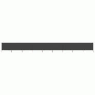 Helloshop26 - Brises-vue paravent 9 panneaux tissu 1200 x 80 cm anthracite 02_0008866 - Bois massif 3000475382721