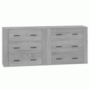 Helloshop26 - Buffet bahut commode armoire meuble de rangement organisateur cuisine salle de séjour salons lot de 2 sonoma bois 02_0036971 - 30002131 Helloshop26 - Buffet bahut commode armoire meuble de rangement organisateur cuisine salle de séjour salons lot de 2 sonoma bois 02_0036971 - 30002131