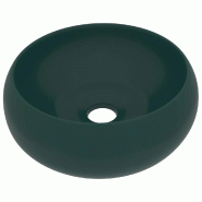 Helloshop26 - Lavabo rond de luxe vasque à poser de toilette lave-mains de salle de bain cuisine vestiaire maison intérieur 40 x 15 02_0002745 - 300
