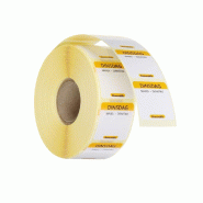 ITALCONCEPT Étiquettes de sécurité journalières, multi-usages, faciles retirer , HENDI, Mardi, Jaune, 1000 u., 25x25mm - 8711369850480