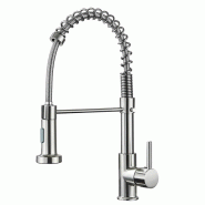 Mitigeur de cuisine extractible avec douchette en acier inoxydable gris | Gasfrit - gris APK_GF4