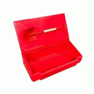 PLAST'UP ROTOMOULAGE Bac à sable incendie/ à sel de déneigement 50l + pelle- lot de 10 - ROUGE - rouge 0750122560820
