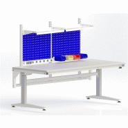 Poste de travail réglable en hauteur de 680 à 1180 mm