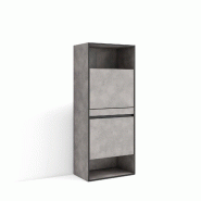 SKRAUT HOME Meuble à Chaussures, 60x145x35 cm, Chambre à coucher, pièce, Armoire  chaussures, Ciment - gris Bois manufacturé 460_1